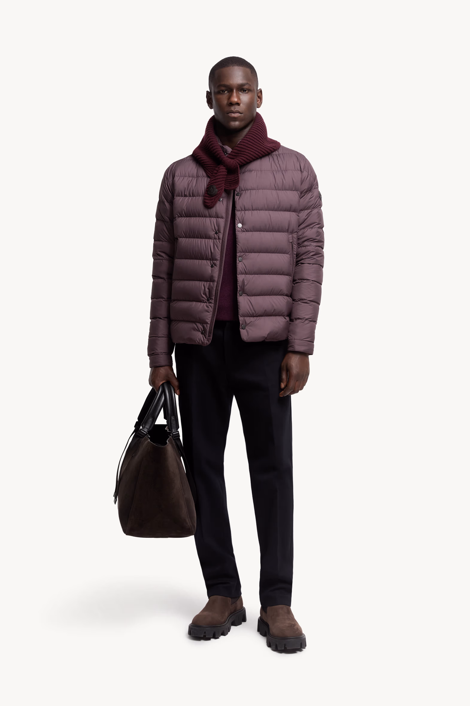 Lyco Short Down Jacket Men Burgundy Moncler 0